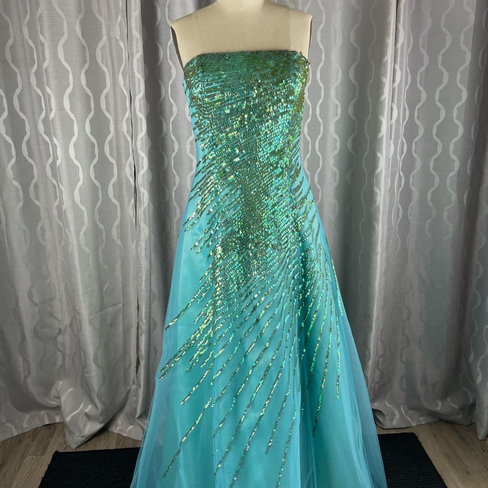 Cache Seaform Sequins gown